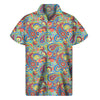 Island Style: Men's Asian Paisley Hawaiian Short Sleeve Shirt